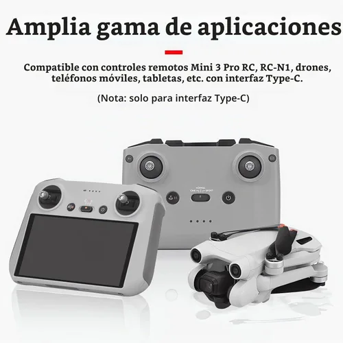 Vista 6 de Tapón antipolvo para DJI Mini 3 Pro RC-N1 Control remoto Puertos de carga Cubierta protectora 4 unids Tipo C Cubierta de polvo de silicona Mini 3