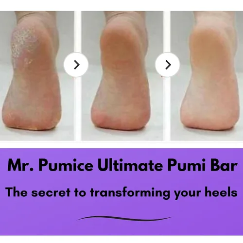 Vista 3 de Mr. Pumice Ultimate PUMI Bar 2 en 1 de grano doble (medio + grueso) removedor de callos, piedra de pedicura y lima de pedicura para pies y talones