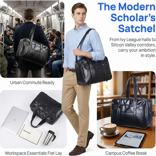 Vista 4 de jojofuny Bolso de hombro japonés para la escuela, bolso de cuero sintético para mujeres y hombres, bolsa de uniforme JK de gran capacidad, bolsa