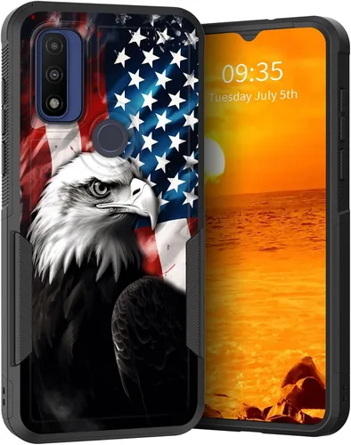 Vista 182 de para Moto G Play 4G 2024, funda de dos capas híbrida resistente y a prueba de golpes, PC duro + silicona suave protectora para Motorola Moto G Play