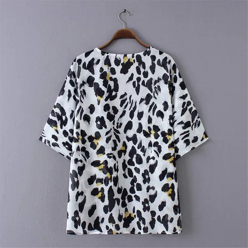 Vista 5 de Omoone - Cárdigan de gasa para mujer, rebeca ligera para mujer, ropa para la playa, estampado floral