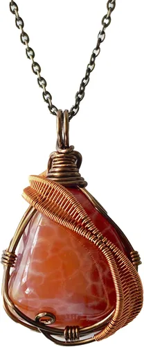 Vista 28 de Collar de cristal de piedra natal alternativo para mujer y hombre - plateado