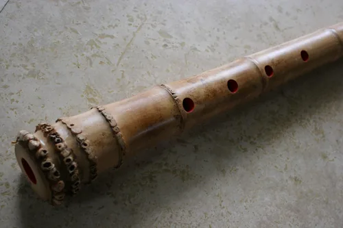 Vista 4 de 1.6 Shakuhachi Pentatonic con extremo de raíz y KINKO MP- Instrumento Zen (Notas: E/G/A/B/D)