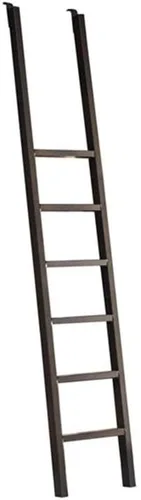 Vista 4 de Martin Furniture Escalera de metal tradicional Toulouse de 90 x 14.5 pulgadas con marco de acero anillado, para oficina/biblioteca, acabado negro