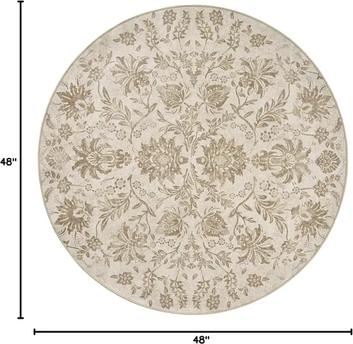 Vista 328 de jinchan Lima - Alfombra simétrica floral geométrica lavable, alfombra de entrada de medio círculo de 2 x 3, alfombra de media luna, suave y Azul
