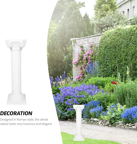 Vista 2 de Columna griega de columna romana estilo corintio, decoración de escultura, soporte para plantas, paisajismo para decoración de bodas en interiores