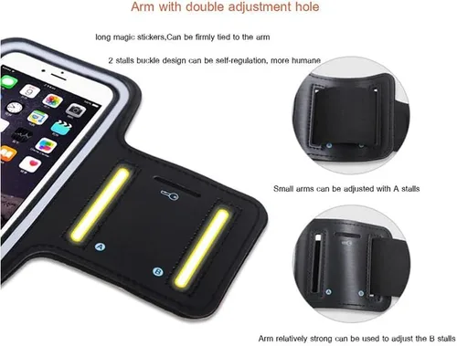 Vista 4 de Compatible con Samsung Galaxy S24 Ultra, S24 Plus con una funda delgada. Funda reflectante ajustable negra con soporte para llaves que se adapta a