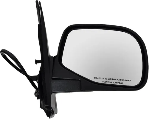 Vista 28 de TRQ Cubierta cromada del espejo manual del lado del pasajero, acabado liso para Volvo VNL 2004-2014
