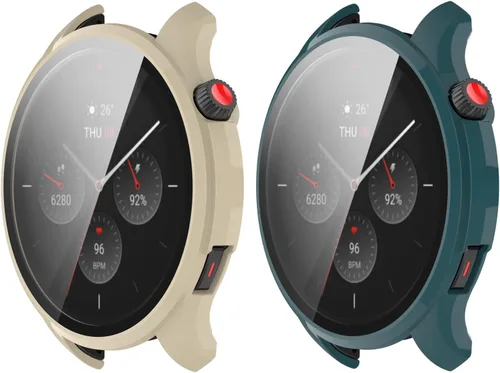Vista 9 de Funda compatible con Amazfit GTR 4 Watch, protector de pantalla completo, carcasa rígida de policarbonato duro, carcasa completa, carcasa