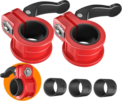 Vista 11 de Mini clips de barra de 1 pulgada I collar de barra ajustable de varios tamaños I Abrazaderas de barra de 1 pulgada, clips de peso de liberación Negro