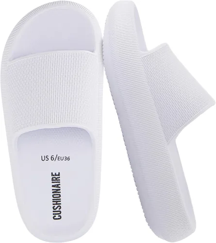 Vista 36 de CUSHIONAIRE Sandalias Feather de EVA para Mujeres – Cómodas Pantuflas Deslizables para Mujeres, Zapatos de Ducha para Interiores y Exteriores Verde