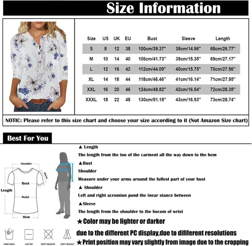 Vista 4 de Camiseta de media manga para mujer con estampado de lino y algodón casual CD141