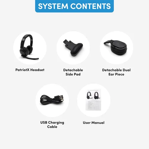 Vista 5 de FalconEye Electronics Patriot X - Auriculares convertibles Bluetooth 6.0 con batería extendida, 40 horas de tiempo de conversación