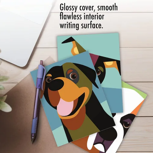 Vista 5 de The Best Card Company - 10 tarjetas de agradecimiento en caja con sobres, juego de papelería de agradecimiento animal para hombres, mujeres y niños