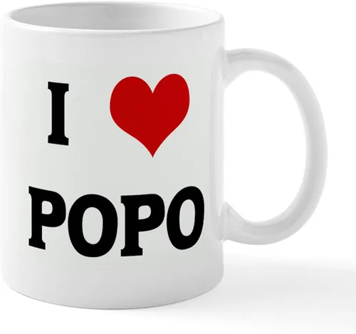 Vista 8 de CafePress I Love POPO - Taza de café de cerámica de 11 oz (11.0 fl oz)