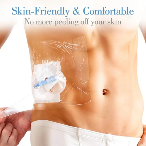 Vista 2 de 40 fundas de ducha de ostomía impermeables, protectores de catéter de diálisis para estoma de ducha, cubiertas de catéter de gran cobertura, vendaje