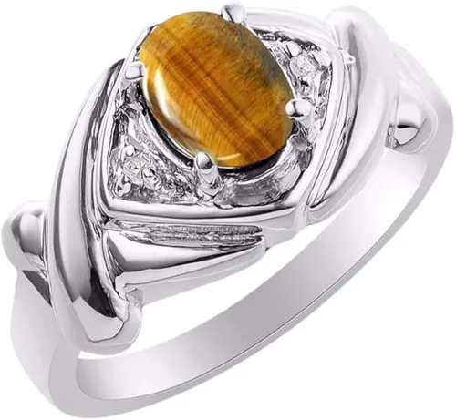 Vista 3 de RYLOS Anillos para mujer anillo de plata de ley XOXO Hugs Kisses de 0276 x 0197in piedras preciosas y diamantes auténticos joyería de piedra natal