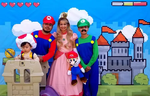 Vista 7 de Disfraz de princesa melocotón para mujer, vestido de cosplay de Super Brothers para adultos