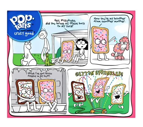 Vista 4 de Kellogg's Pop-Tarts - Pasteles tostadores de desayuno, batido de fresa esmerilado, 28.2 onzas, paquete económico (16 unidades)