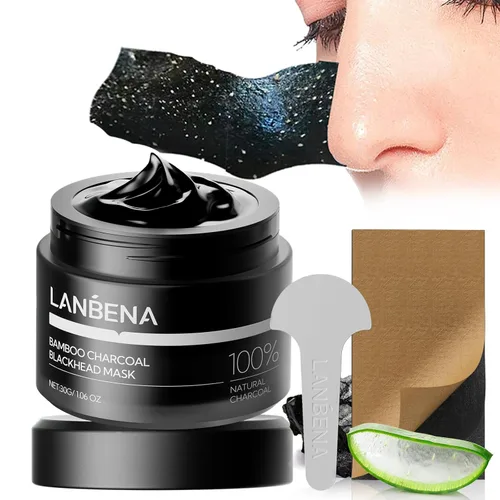 Vista 7 de LANBENA Removedor de puntos negros 2.0, tiras para poros de nariz, máscara desprendible de limpieza profunda con ácido salicílico, arcilla blanca