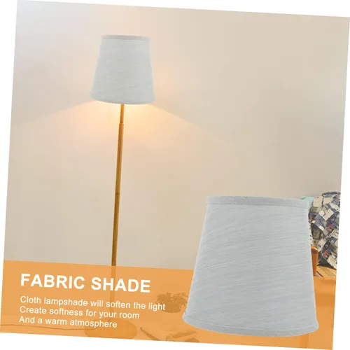 Vista 9 de DOITOOL Moderna lámpara de mesa accesorio bordado pantalla cubierta para pequeño tamaño blanco lámpara pantallas