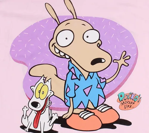 Vista 2 de Nickelodeon Men's Rocko's Modern Life Rocko and Spunky T-Shirt