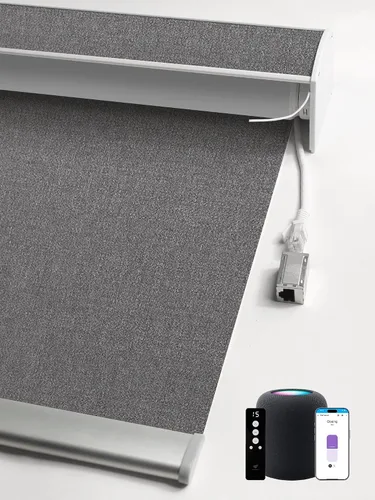 Vista 34 de SmartWings Persianas enrollables con cable duro PoE 100% opacas, muestra de tela