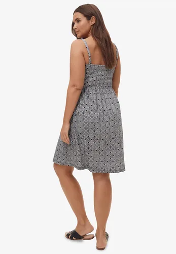Vista 3 de Ellos Vestido sin mangas con corpiño fruncido en talla grande para mujer