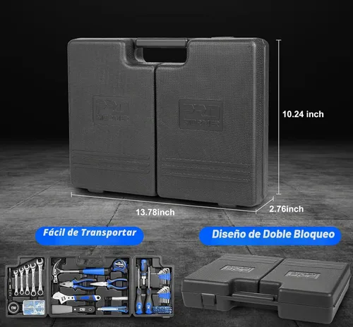 Vista 7 de Prostormer - Juego de herramientas para el hogar de 159 piezas, kit de herramientas portátiles para el hogar con estuche de almacenamiento, kit