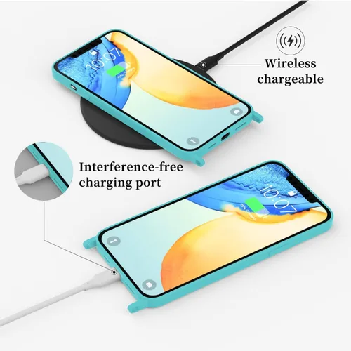 Vista 364 de Funda compatible con iPhone 8 Plus, iPhone 7 Plus/6 Plus/6S Plus con cordón, funda cruzada para iPhone con correa ajustable de silicona para iPhone