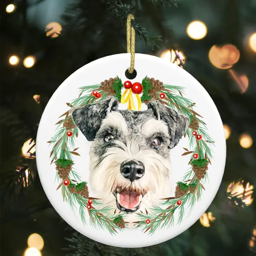 Vista 20 de Colgante de perro esquimal americano de 3 pulgadas para decoración de árbol de Navidad, bonito adorno de día festivo para cachorros, regalos