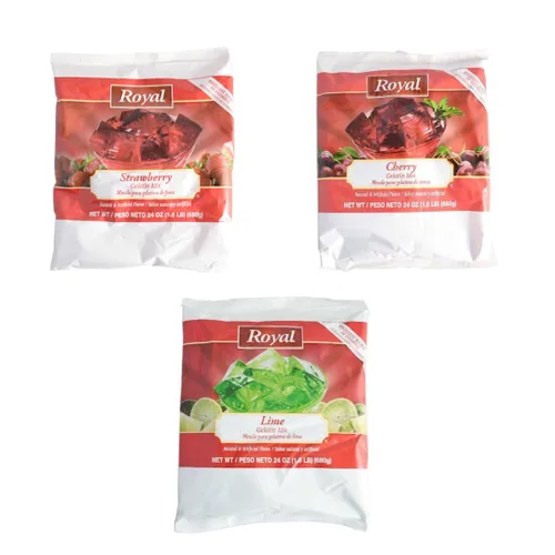 Vista 12 de Royal Gelatin Mix Combo Pack, agente espesante, mezcla de postre (1 cada uno, naranja/lima/fresa)