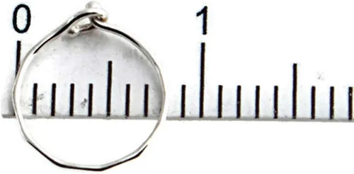 Vista 37 de Aretes de plata de ley abiertos para cartílago, tragus, delgados, calibre 22