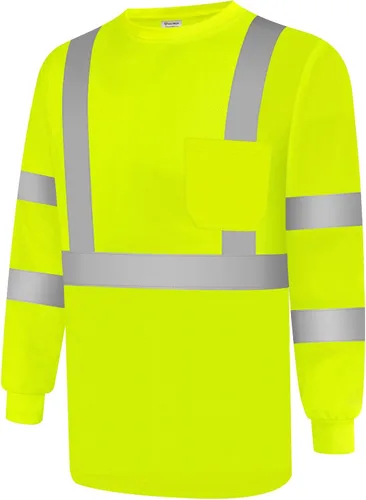 Vista 9 de Camisas de seguridad Uno Mejor para hombre Clase 3 Camisas de alta visibilidad, Camisas reflectantes de alta visibilidad para hombre y mujer