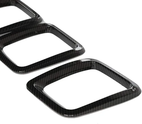 Vista 3 de Insertos de rejilla para parrilla compatible con Jeep Compass 2017-2021 cubierta de parrilla delantera anillos kit de molduras de marco de 7 piezas