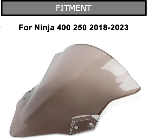 Vista 2 de Parabrisas doble burbuja para 400 EX400 250 2018-2023 (humo)