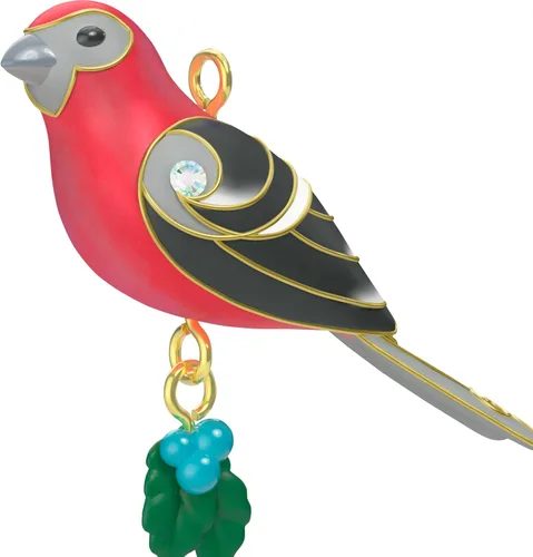 Vista 5 de Hallmark Keepsake Adorno de Navidad (Pine Grosbeak)
