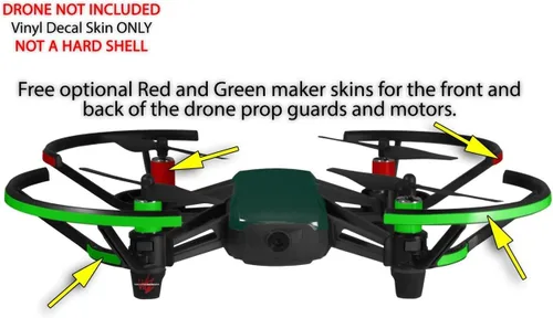 Vista 3 de Skin Wrap 2 Pack para DJI Ryze Tello Drone sólidos Collection Hunter verde Drone No Incluidas