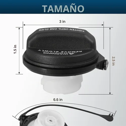 Vista 7 de Tapa de tanque de combustible Compatible con 2006-2019 Hyundai Accent, Azera, Elantra, Elantra GT, Entourage, Equus, Genesis, Genesis Coupé, Santa