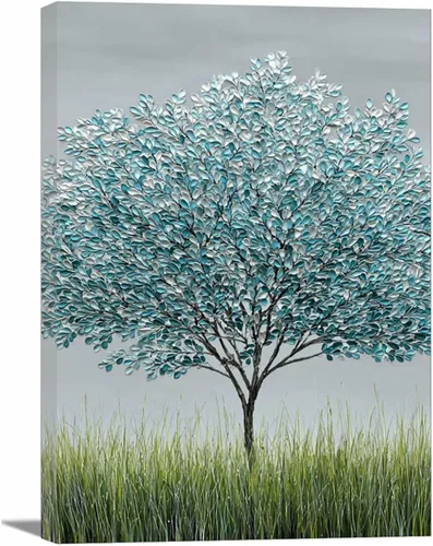 Vista 20 de VOCBAN Naturaleza árbol de la vida imágenes abstractas lienzo pintura grande moderno lienzo arte de pared árboles coloridos sala de estar decoración