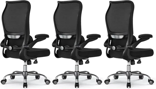 Vista 50 de TRALT - Silla de oficina ergonómica con soporte lumbar, color beige, 1