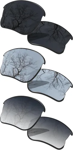 Vista 22 de ToughAsNails Juego de 3 lentes polarizadas de repuesto para Oakley Flak Jacket XLJ Pack
