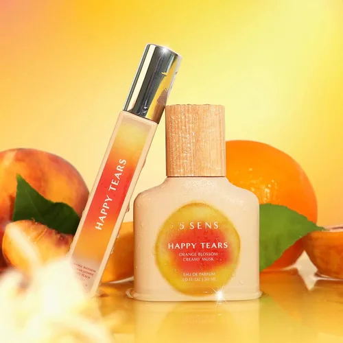 Vista 4 de 5 SENS Happy Tears Eau de Parfum - Espray de viaje (0.3 onzas líquidas), fragancia fina limpia y duradera, floral cálido con azahar, jazmín árabe