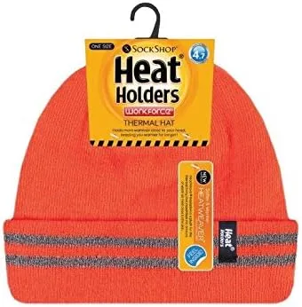 Vista 2 de HOAT HOLDERS - Gorra de punto reversible con aislamiento térmico Hi Vis 34 tog talla única