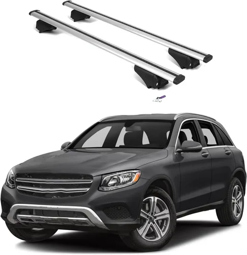 Vista 20 de ERKUL Barras transversales de techo para Mercedes Benz GLE (V167) 2019-2026 Barras transversales de aluminio con bloqueo antirrobo para techo Negro