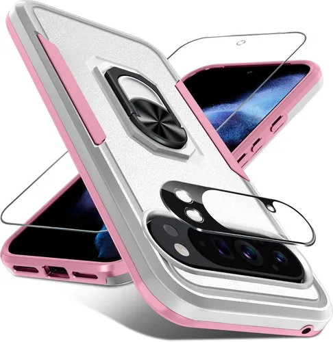 Vista 24 de Janmitta Funda para Google Pixel 8a con Protector de Pantalla + Protector de Lente de Cámara, Resistente a Prueba de Golpes de Servicio Pesado