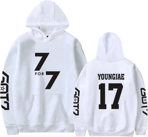 Vista 8 de Xkpopfans Kpop GOT7 Sudadera con capucha para conciertos Mark Jackson Bambam JB Chaqueta