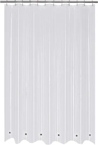 Vista 55 de Cortina de regadera para cabina de ducha 36x72, forro de cortina de regadera de plástico PEVA para baño, ligera e impermeable, 36 x 72, transparente