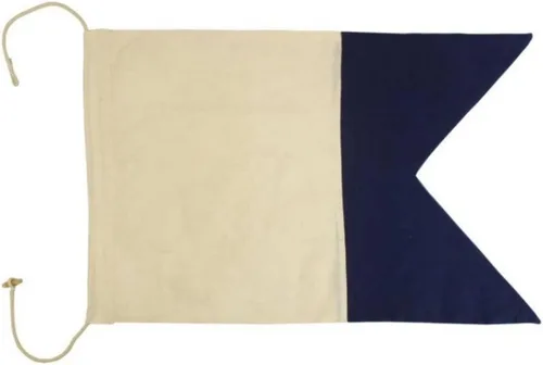 Vista 7 de Hampton Nautical Letra F Bandera de tela náutica del alfabeto, letra S