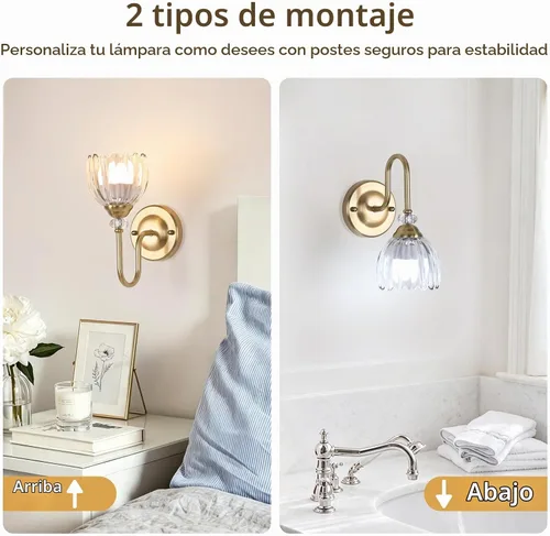 Vista 9 de Juego de 2 apliques de pared vintage a pilas, lámpara de pared recargable con batería de 5000 mAh y control remoto, luces de pared regulables